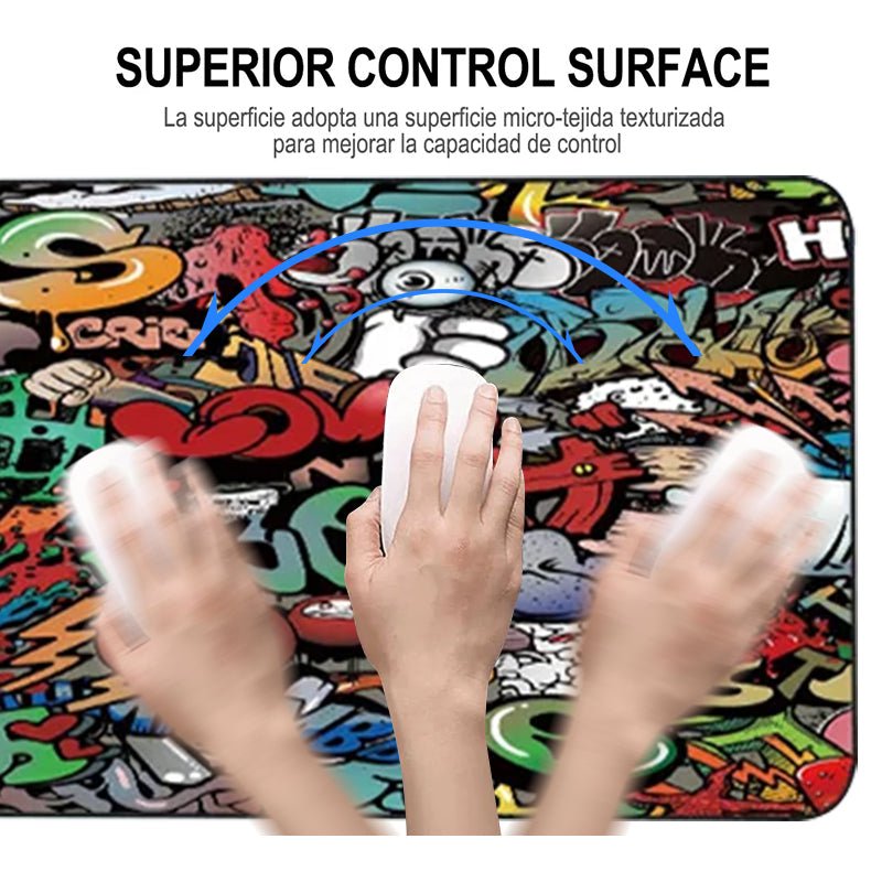 Mousepad Gamer Graffiti Xxl 90x40cm Antideslizante - Lhua Store