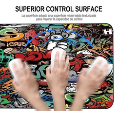 Mousepad Gamer Graffiti Xxl 90x40cm Antideslizante - Lhua Store