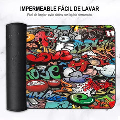 Mousepad Gamer Graffiti Xxl 90x40cm Antideslizante - Lhua Store