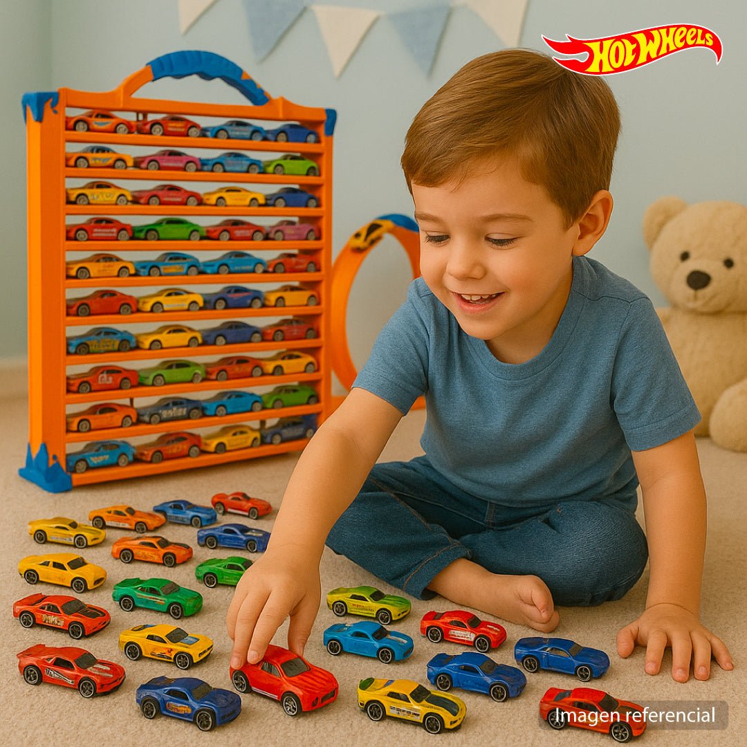 Organizador Hot Wheels 44 Autos Juguete Niños Con Pista Loop - Lhua Store