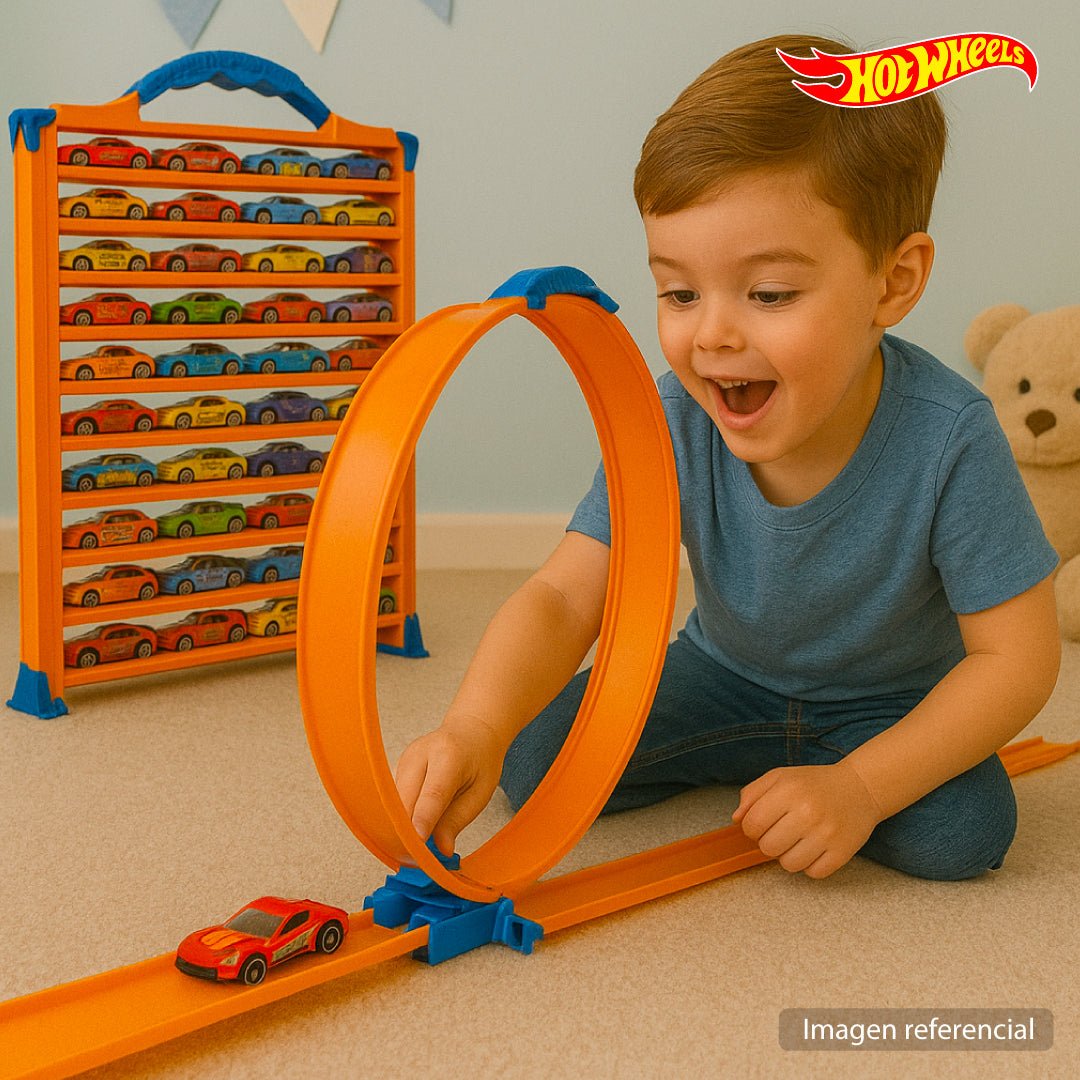 Organizador Hot Wheels 44 Autos Juguete Niños Con Pista Loop - Lhua Store