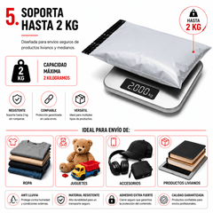 Pack 100 Bolsas Courier 17x30cm Sobre Plásticas Autoadhesivo - Lhua Store
