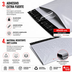 Pack 100 Bolsas Courier 40x55cm Sobre Plásticas Autoadhesivo - Lhua Store