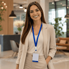 Pack 100 Cinta Lanyard Azul Eventos Publicidad - Lhua Store