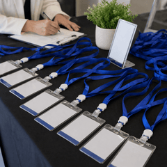 Pack 100 Cinta Lanyard Azul Eventos Publicidad - Lhua Store