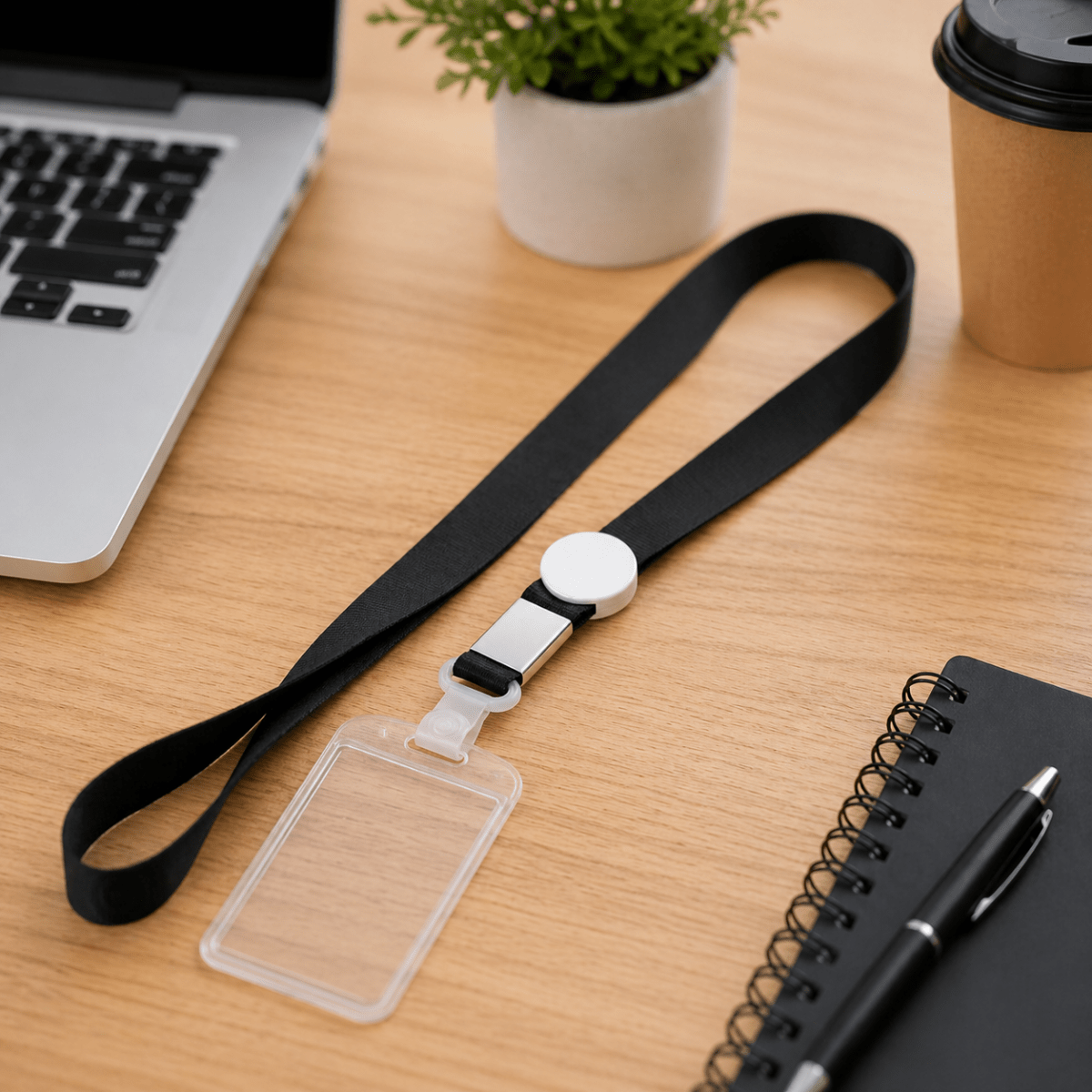 Pack 100 Cinta Lanyard Negro Eventos Publicidad - Lhua Store