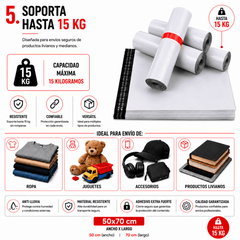 Pack 100 Sobre Bolsas Plásticas Courier Autoadhesivo 50x70cm - Lhua Store