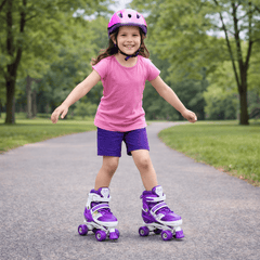 Patines 4 Ruedas Ajustable Artísticos Morado Para Niñas - Lhua Store