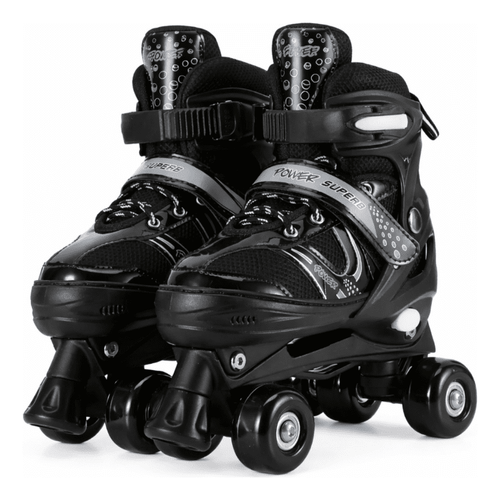 Patines 4 Ruedas Ajustable Artísticos Negro Para Niños - Lhua Store