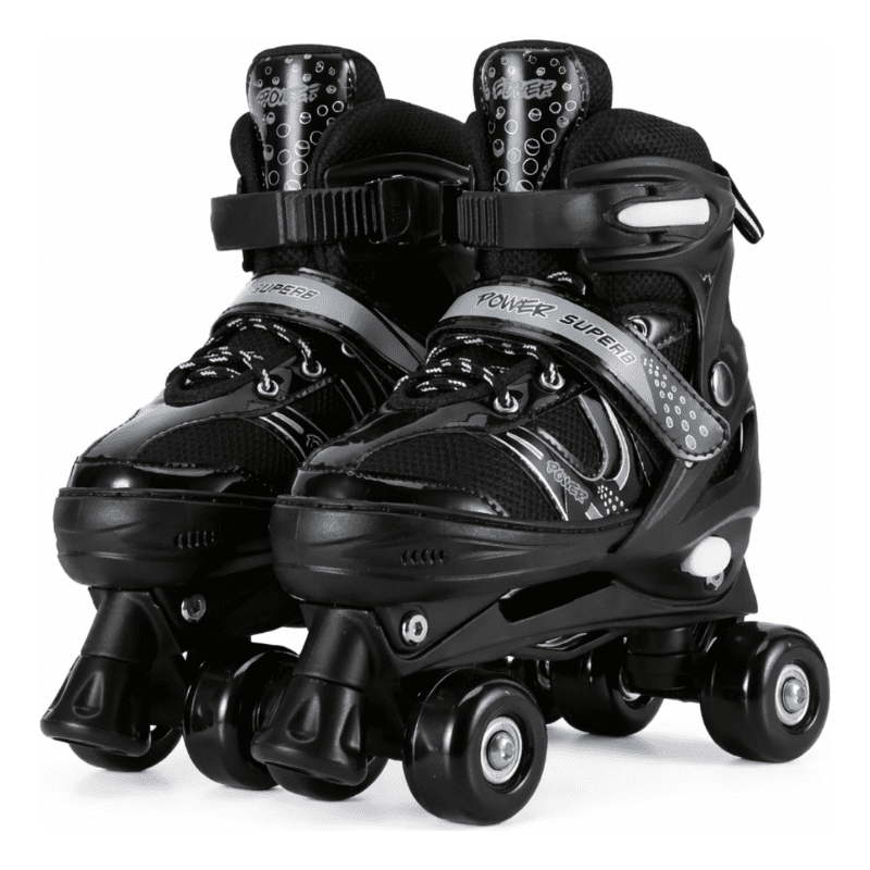 Patines 4 Ruedas Ajustable Artísticos Negro Para Niños - Lhua Store