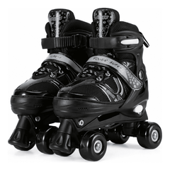 Patines 4 Ruedas Ajustable Artísticos Negro Para Niños - Lhua Store