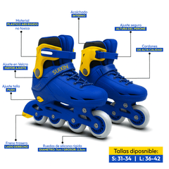 Patines Suixin Blue Roller En Linea Ajustable Adulto - Lhua Store