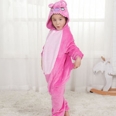 Pijama Lilo Stitch Rosado Enterizo Kigurumi 3 - 12 Años Plush - Lhua Store