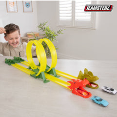 Pista De Autos Juguete Dinosaurio Doble Loop 2 Autos Niños - Lhua Store