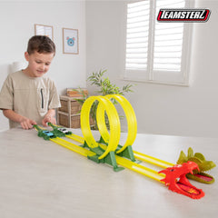 Pista De Autos Juguete Dinosaurio Doble Loop 2 Autos Niños - Lhua Store