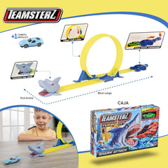 Pista De Autos Juguete Tiburón Loop Lanzador 1 Auto Infantil - Lhua Store