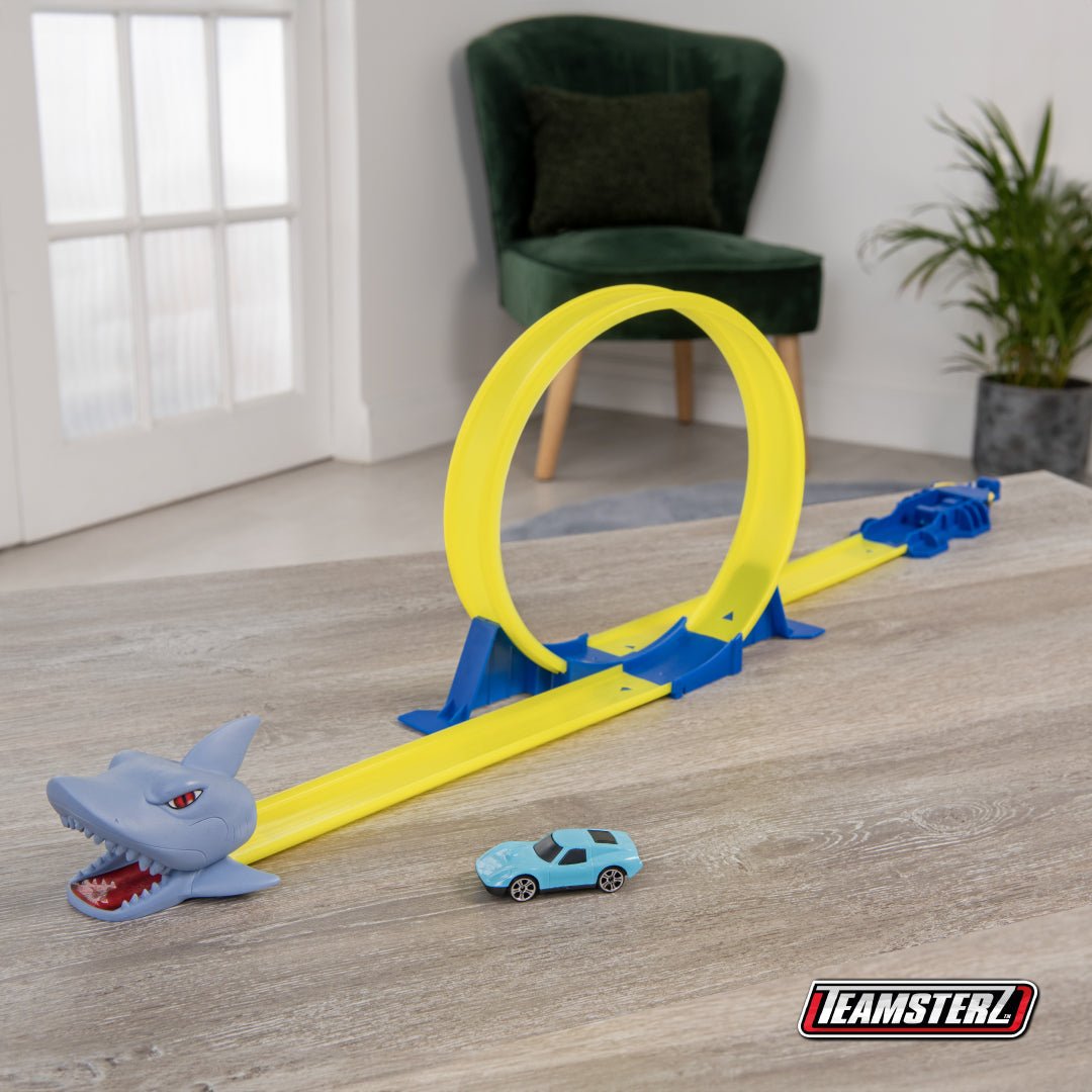 Pista De Autos Juguete Tiburón Loop Lanzador 1 Auto Infantil - Lhua Store