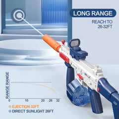 Pistola Agua Eléctrica Uzi Azul Juguete Recargable Niños Verano - Lhua Store