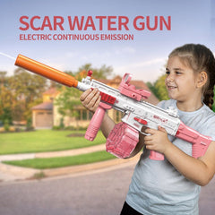 Pistola Agua Eléctrica Uzi Rosado Juguete Recargable Niños Verano - Lhua Store