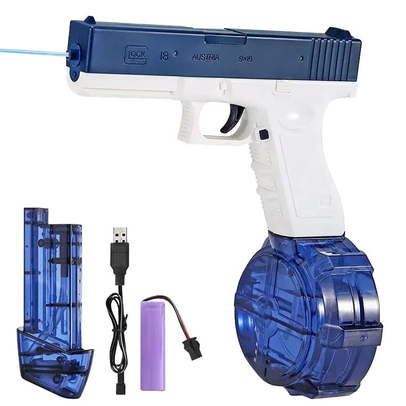 Pistola De Agua Eléctrica Glock 17 Niños Azul Recargable Juguete - Lhua Store