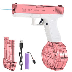 Pistola De Agua Eléctrica Glock 17 Niños Rosado Recargable Juguete - Lhua Store