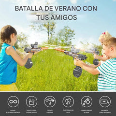 Pistola De Agua Electrica Recargable Azul Potente Niños Juguete - Lhua Store