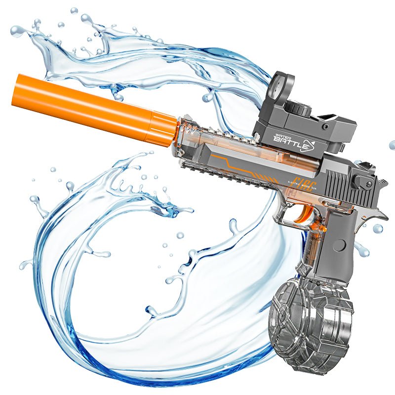 Pistola De Agua Electrica Recargable Gris Potente Niños Juguete - Lhua Store