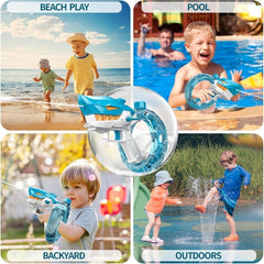 Pistola De Agua Electrica Shark Azul Recargable Niños Juguete - Lhua Store