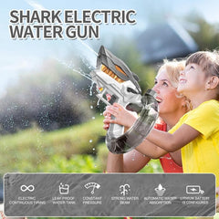 Pistola De Agua Electrica Shark Gris Recargable Niños Juguete - Lhua Store