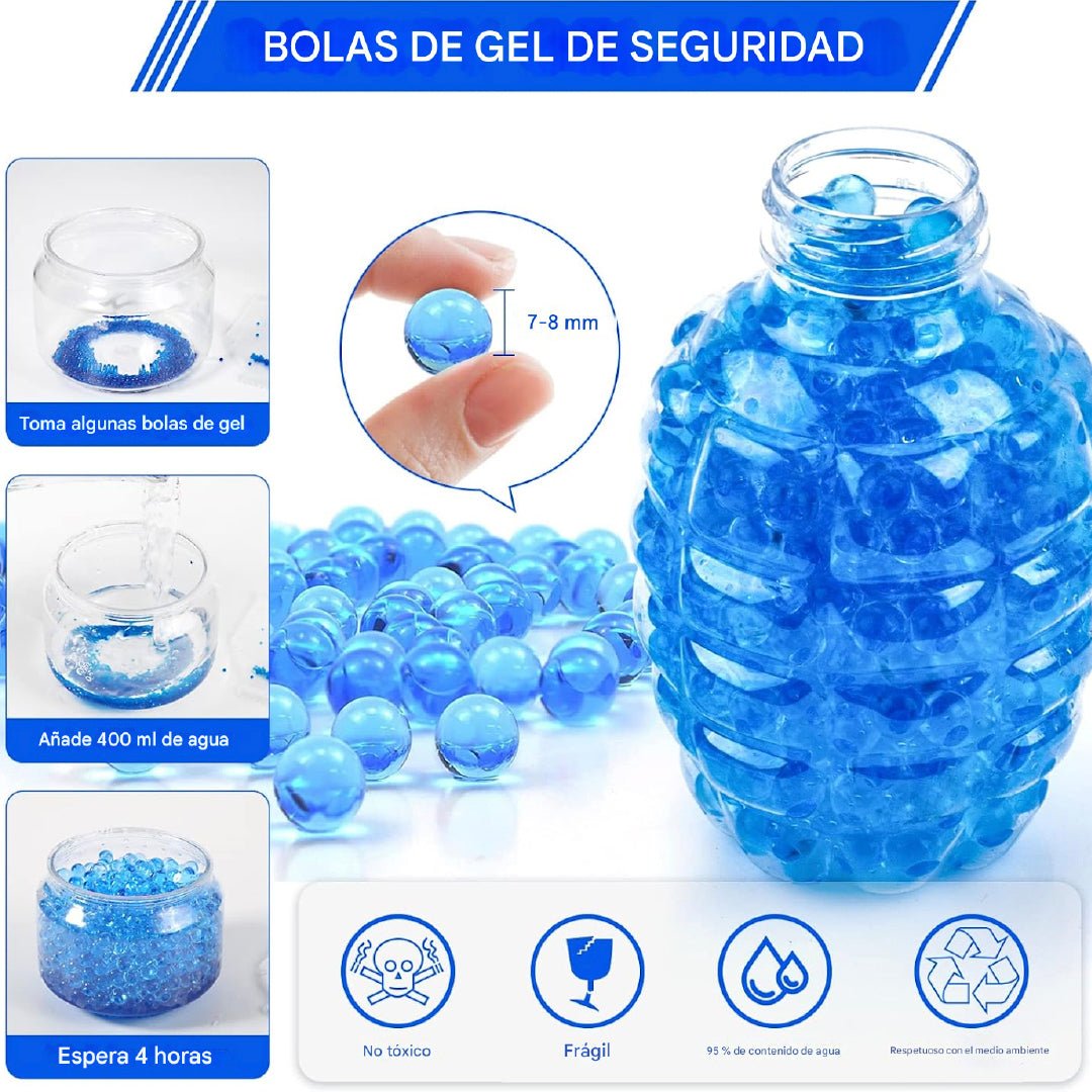 Pistola De Hidrogel Eléctrica M416 Recargable Juguete Niños Azul - Lhua Store