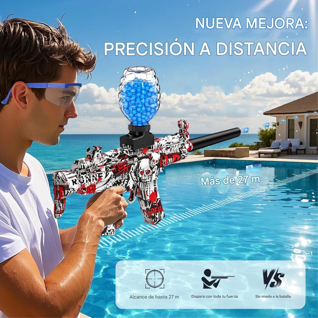 Pistola De Hidrogel Eléctrica M416 Recargable Juguete Niños Rojo - Lhua Store