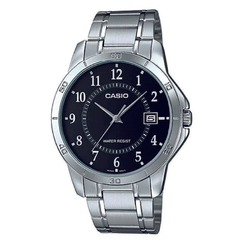 Reloj Hombre Casio Mtp - v004d - 1b Plateado Análogo - Lhua Store