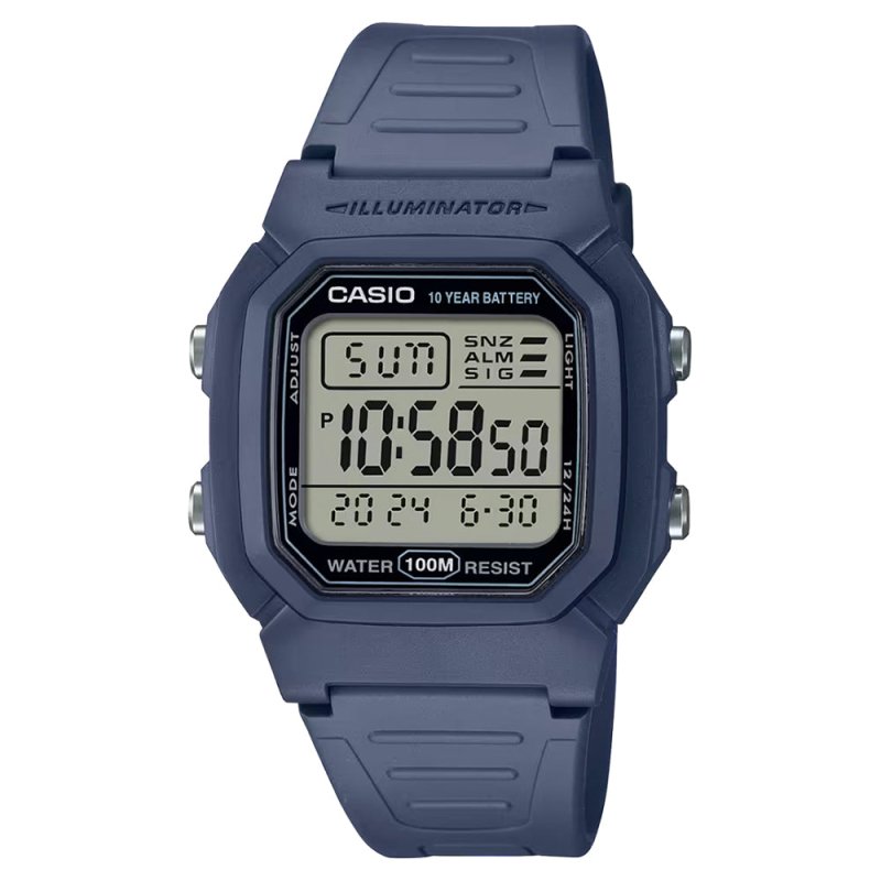 Reloj Hombre Casio W - 800h - 2av Azul Digital - Lhua Store