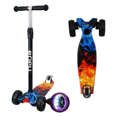 Scooter Monopatin Rupu Flame Niños Regulable Rueda Led - Lhua Store