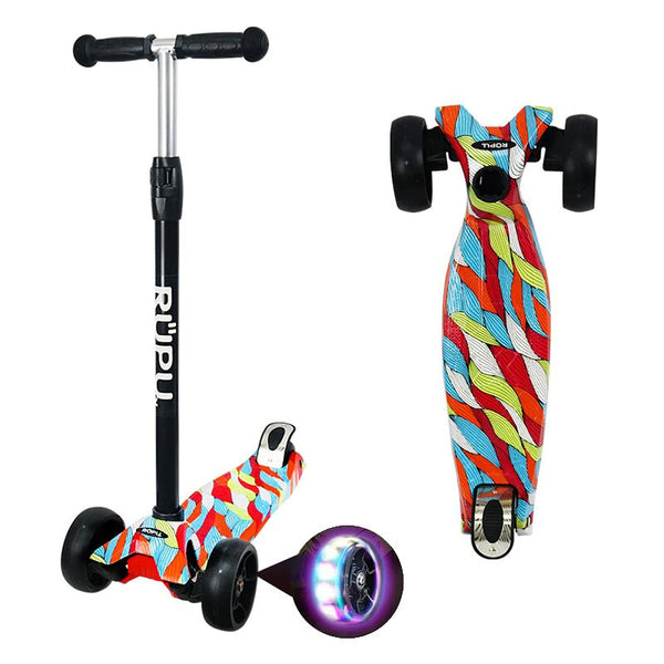 Scooter Monopatin Rupu Many Colors Regulable Rueda Led
