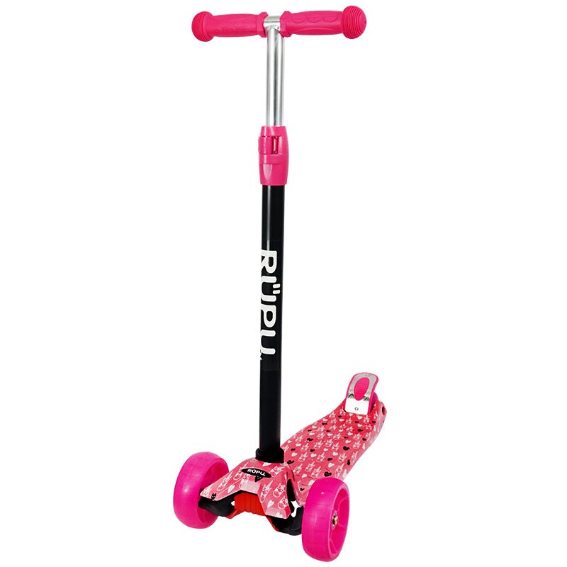 Scooter Monopatin Rupu Pink Lovely Regulable Rueda Led - Lhua Store