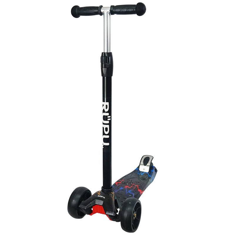 Scooter Monopatin Rupu Rayo Negro Niños Regulable Rueda Led - Lhua Store