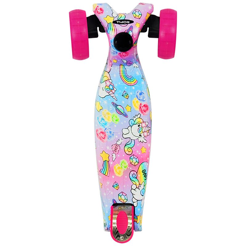 Scooter Monopatin Rupu Unicornio Kawaii Regulable Rueda Led - Lhua Store