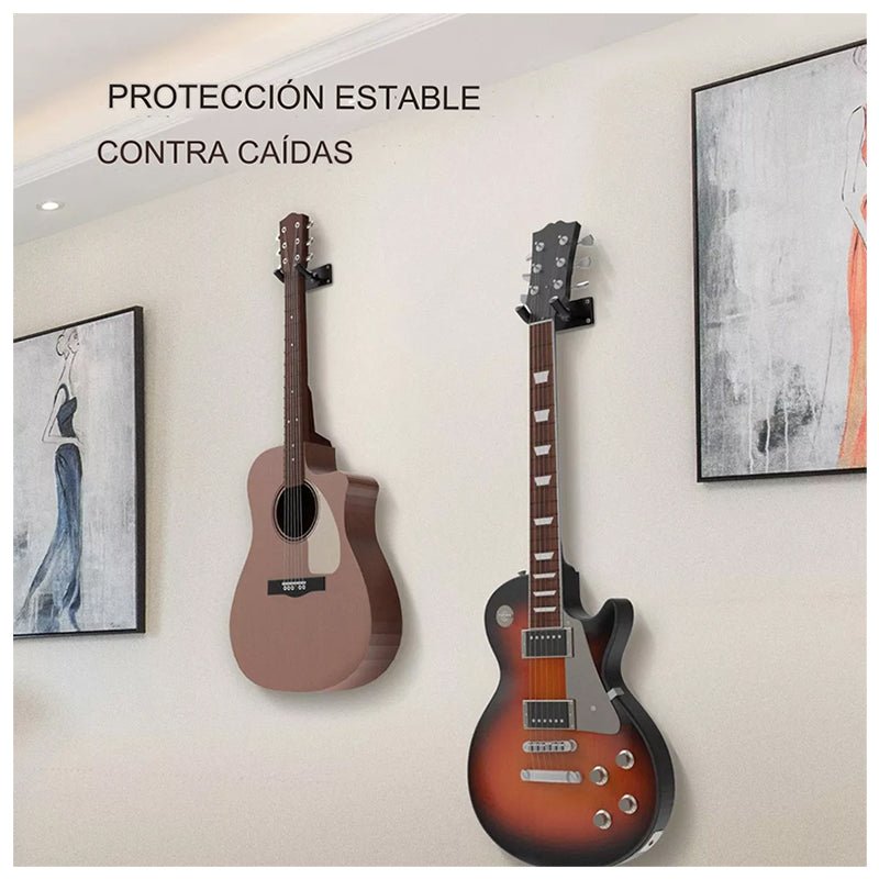 Set 2 Soporte Colgador Pared Guitarra Ukelele Bajo + 5 Púas - Lhua Store