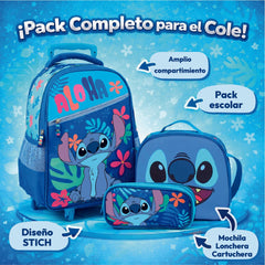 Set 3 Pcs Mochila Escolar Stitch Niña Disney Con Lonchera - Lhua Store