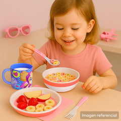 Set 5 Vajilla Infantil Paw patrol Skye Plato Bowl Taza Cubiertos - Lhua Store