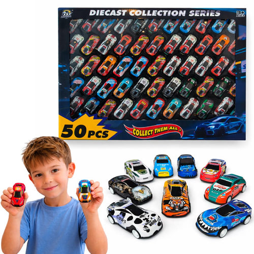 Set 50 Autos A Fricción Autitos 1:64 Surtidos Niños Juguete - Lhua Store