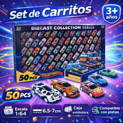 Set 50 Autos A Fricción Autitos 1:64 Surtidos Niños Juguete - Lhua Store