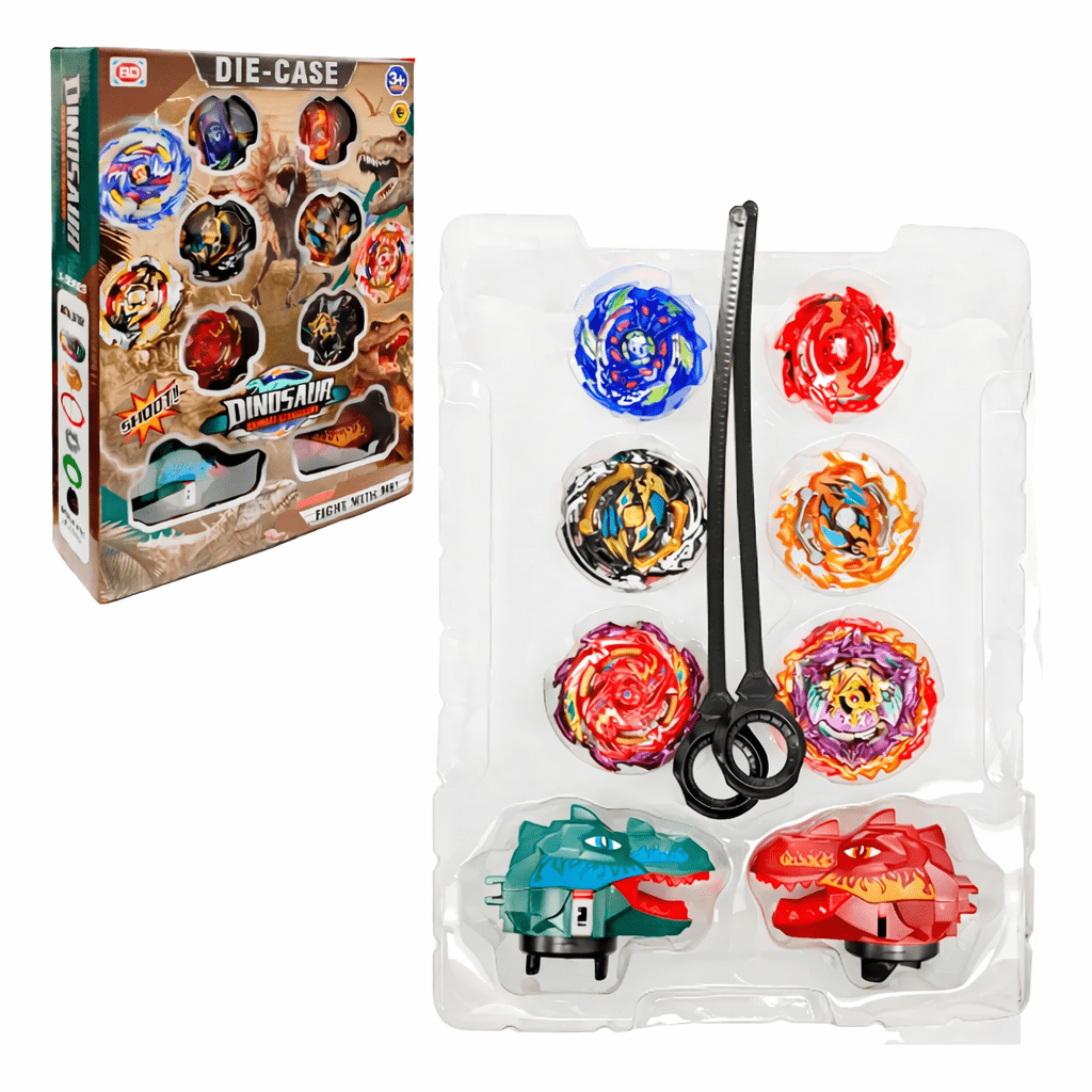 Set 6 Beyblade Dinosaurio Park con Lanzador Juguete Niños - Lhua Store