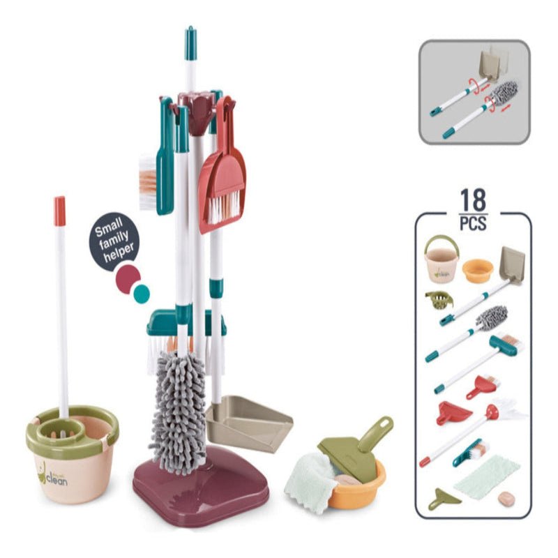 Set Aseo Juguete Limpieza Infantil Didáctico 18 Pcs Niños - Lhua Store