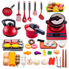 Set Cocina Juguete 72 Piezas Accesorios Utensilios Comida - Lhua Store