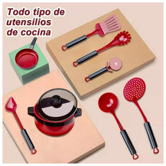 Set Cocina Juguete 72 Piezas Accesorios Utensilios Comida - Lhua Store