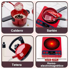 Set Cocina Juguete 72 Piezas Accesorios Utensilios Comida - Lhua Store