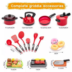 Set Cocina Juguete 72 Piezas Accesorios Utensilios Comida - Lhua Store