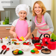 Set Cocina Juguete 73 Piezas Mini Chef Accesorios Niños - Lhua Store